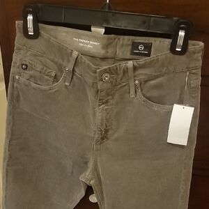 NWT Gray Crushed Velvet Adriano Goldschmied Farrah Skinny Jeans